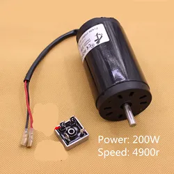 220V 200W 4900 rpm 사일런트 더블 볼 베어링 모터 스핀들 선반 비드 머신 고출력 모터, 저소음 이중 볼 베어링