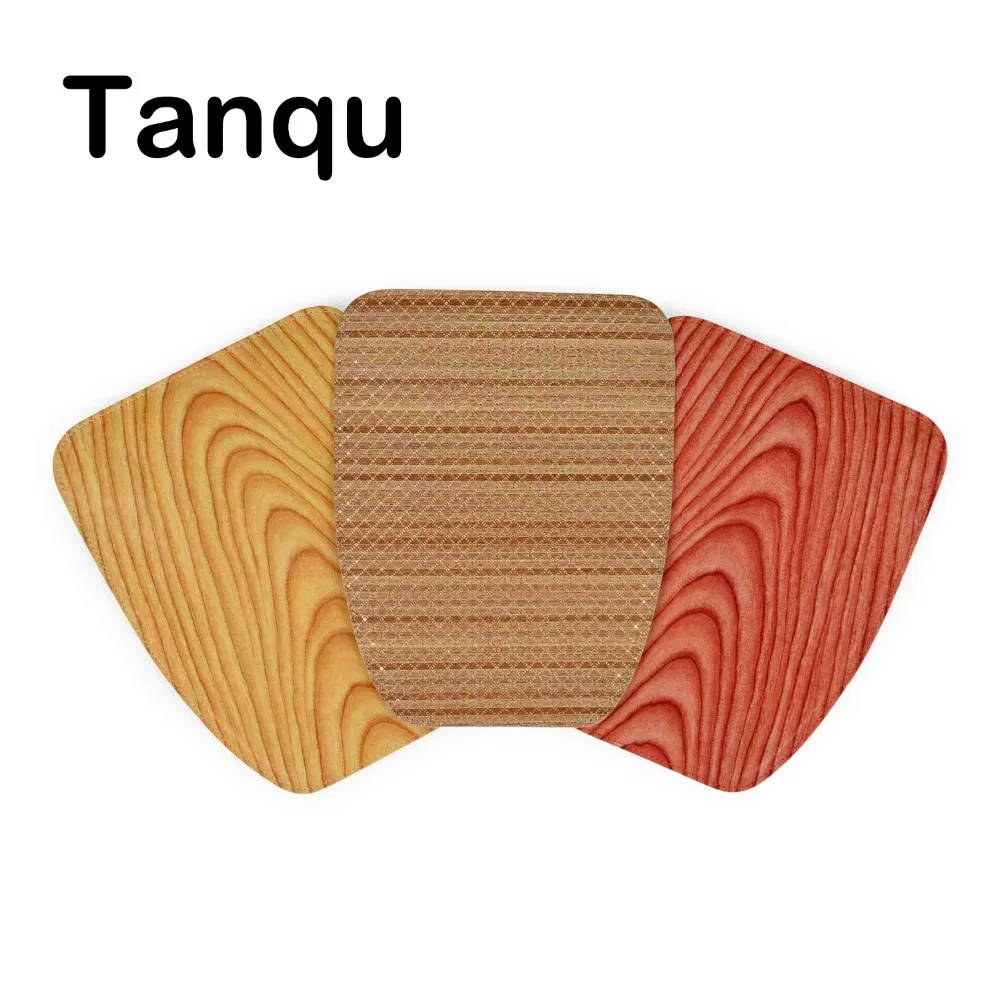 

TANQU Wood Grain pattern Round PU Leather Flap for O pocket O bag Cover Clamshell with Magnetic Lock Fastener for Obag OPocket