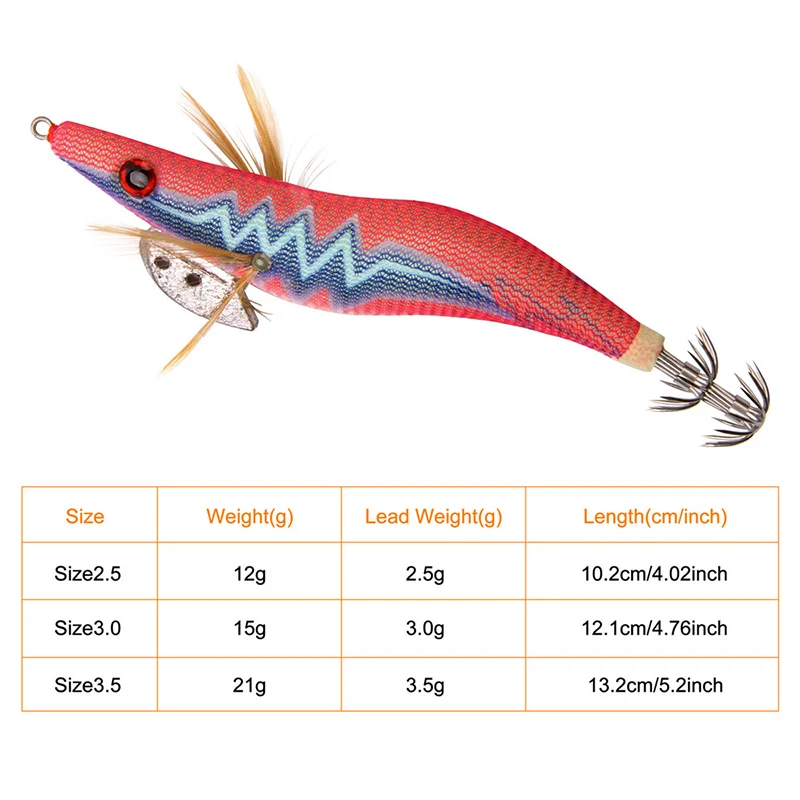 Pulpo Sepia 12-21g Ojos 3D Luminosos – Señuelo agua salada