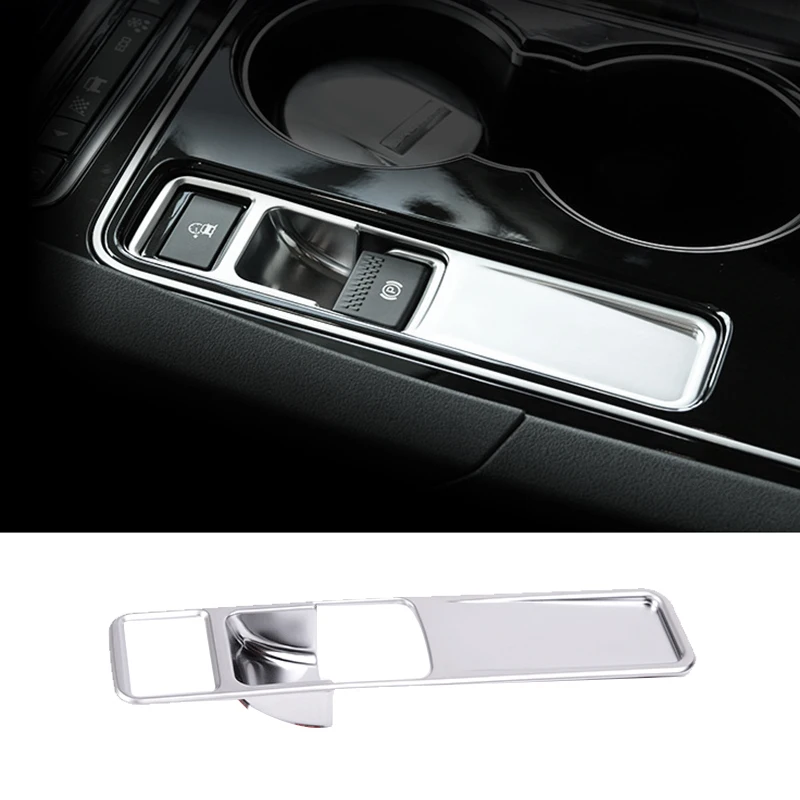 Car Electronic Handbrake Cover Decoration Sticker Accessories for Jaguar XE F-Pace XF F Pace 2014 2016 2017 2018