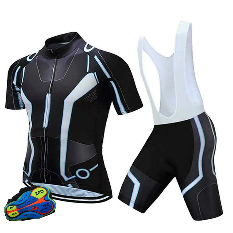 Men Popular Bicycle Sets Summer Short Sleeve Cycling Jersey With Shorts Breathable Quick Drying Bike Uniform Mountain Bike Wear