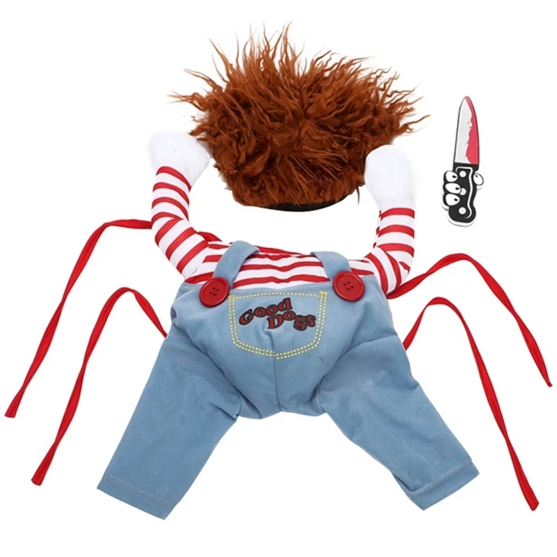 Pet Dog Funny Clothes Dogs Cosplay Costume Halloween Christmas Comical Outfits With Wig Set Pet Cat Dog Festival Party Clothing