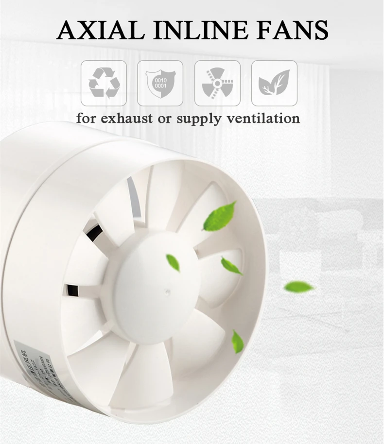 4 inch mini fan inline duct fan ceiling ventilation pipe exhaust fan extractor fan for bathroom ventilator 100mm 220V