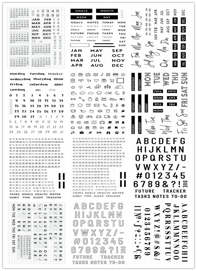 CLEAR STAMPdate number DIY Scrapbook Card album paper craft silicon rubber roller transparent stamps 1215