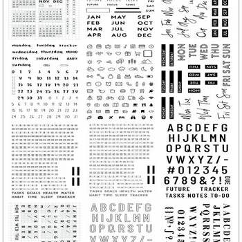 Şeffaf STAMPdate numarası DIY karalama defteri kart albümü kağıt zanaat silikon kauçuk rulo şeffaf pullar 1215