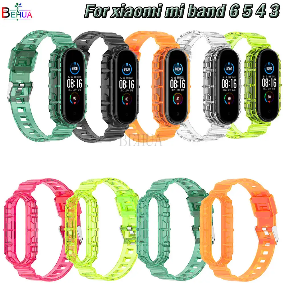 Strap For Miband 7 6 5 4 3 Watchband Bracelet For Xiaomi Mi Band 8 7 6 5 Smart Replacement Sport Soft Silicone Fashion Wristband