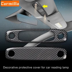 Accesorios interiores de coche, parche para Tesla Model 3, Model 3, Model Y Model 2017-2021, imitación de fibra de carbono, luz de lectura, cubierta embellecedora