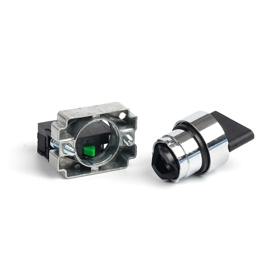 XB2BD41C Rotary Select Selector Switch 1NO Normal Open 2 Positions Momentary Spring Return 22mm Mounting Hole