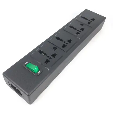 Enchufe Universal de 4 bits C14, Conector de CA con interruptor US AU UK Italia Sudáfrica India PDU Socket C13, conector de alimentación 13A