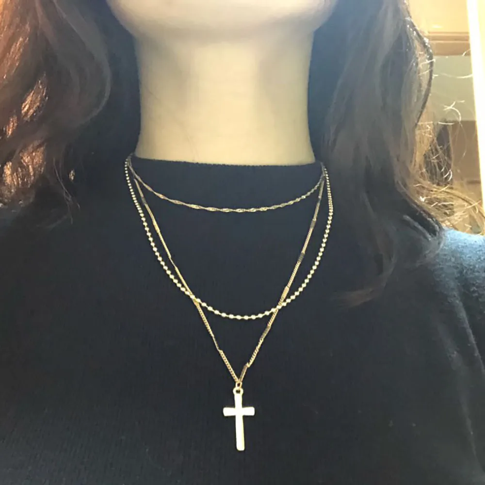 Bls-miracle Bohemian Bead Necklaces For Women Vintage Choker Cross Multi-layer Necklace Colares Statement Party Jewelry 2018 New