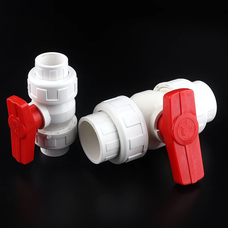 20/25/32/40/50/63-110mm Big Size Pipe PVC Valve Connector Water Pipe Fittings Ball Valve Agriculture Garden Irrigation Fittings