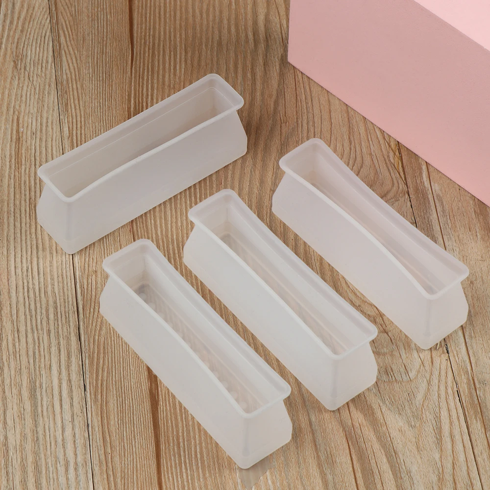 4Pcs Rectangular Furniture Floor Protector Pad Silicone Anti slip Chair Leg Caps Feet Cover Wood Sofa Table Child Bed Stopper