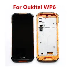 New Oukitel WP6 LCD Display With Frame+Touch Screen Digitizer Assembly Repair Panel Glass Parts For Oukitel WP6 Cell Phone