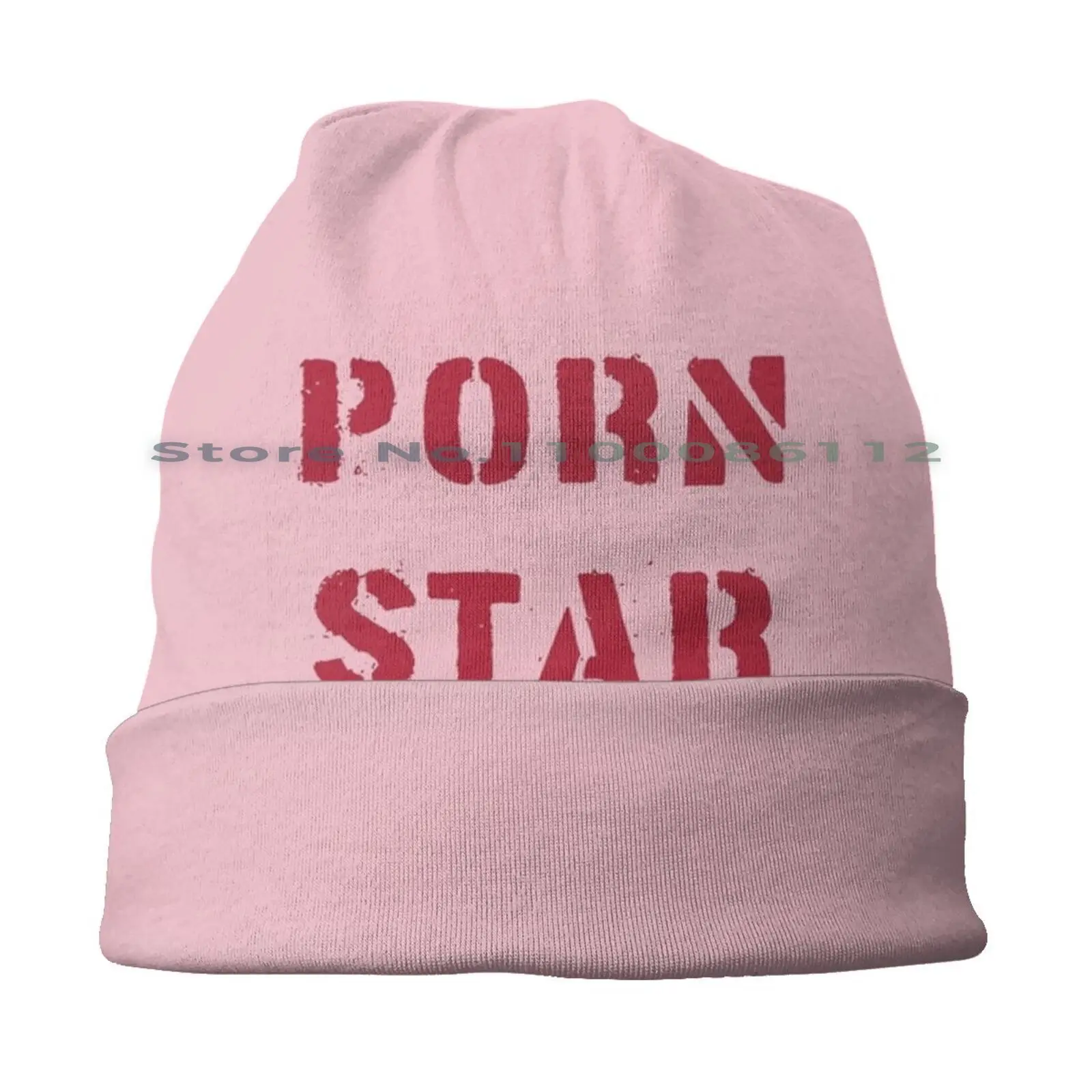 Star Text Design Beanies Knit Hat Star Text Yungblud Mgk Machine Gun Champagne Supernova Cover Black Hearts Club Pink Dominic