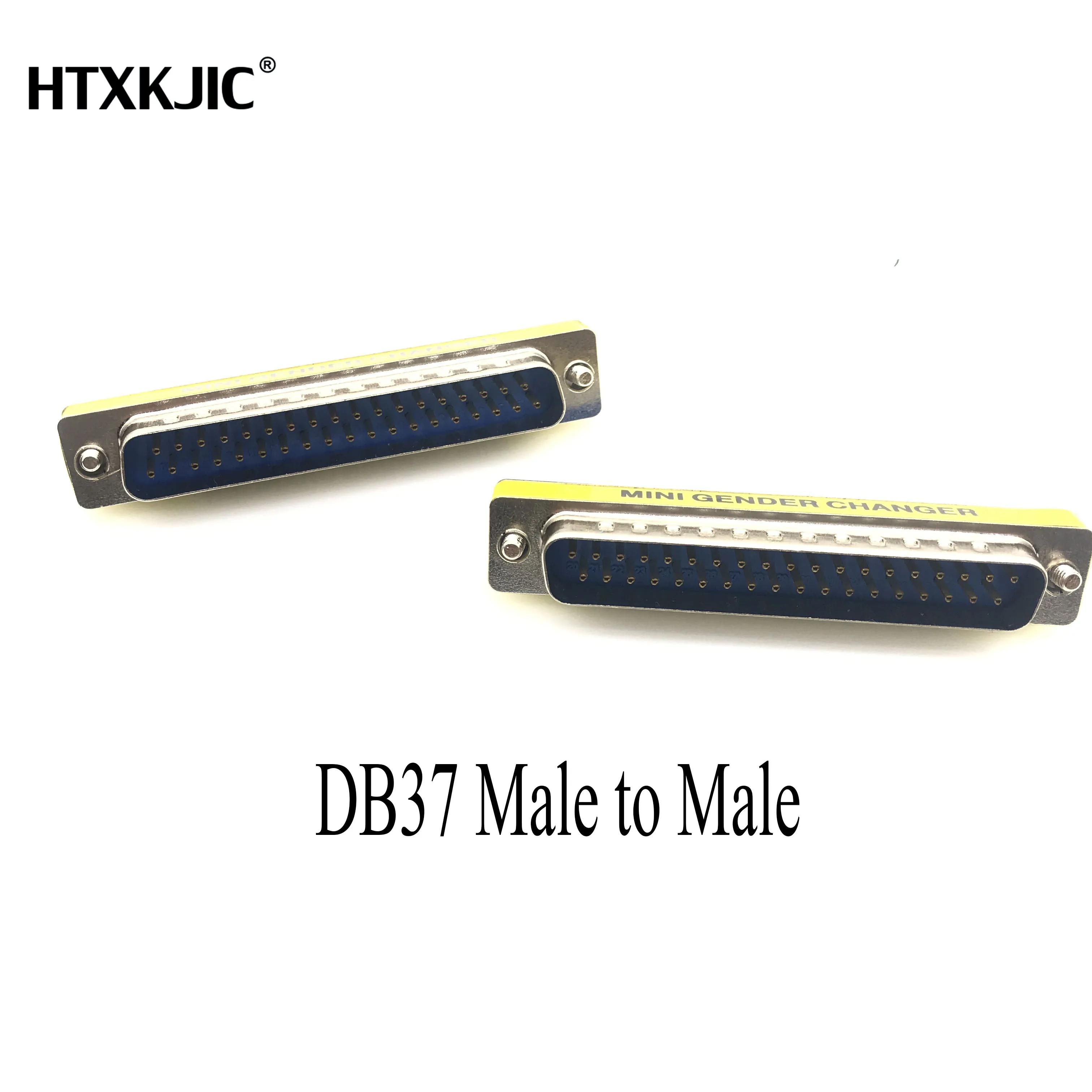 Conector de porta serial d-sub com, conector de 37 pinos macho para fêmea, 1 peça, 37 pinos, 37 p, mini adaptador de modificador de gênero
