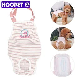 HOOPET Pet Dog Physiological Sanitary Pants With Striped Diaper Washable Female Dog Panties Siamese Clothes Pets Hygiene Product