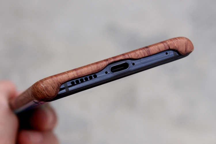 For vivo nex 3  walnut Enony Real Wood Rosewood Redwood Apricot MAHOGANY Wooden Back Hard Case Cover