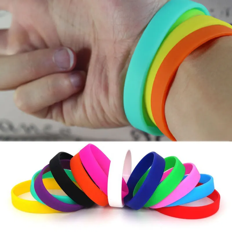 Casual Sports Fitness Silicone Rubber Elasticity Wristband Cuff Bracelet Basketball Sports Wrist Band Силиконовый браслет