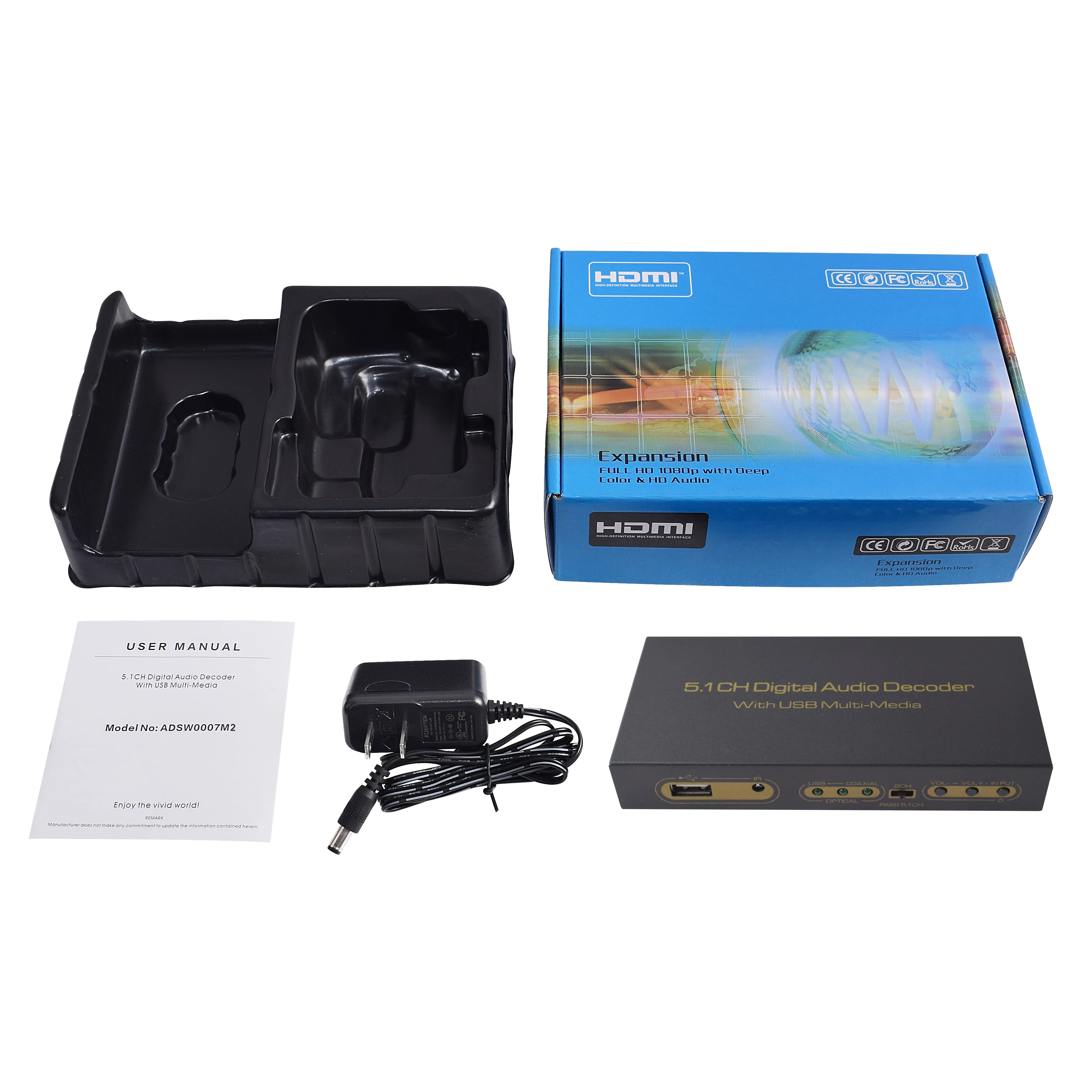 5.1 디지털 오디오 컨버터 디지털-아날로그 디코더 USB 멀티미디어 플레이어 SPDIF 동축 아날로그 오디오 지원 AC3 DTS LPCM