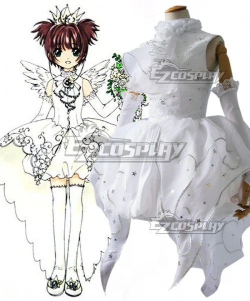 Cardcaptor Sakura Sakura Kinomoto Clamp 15th Anniversary Wedding Dress Girls Party Halloween Adult Dress Cosplay Costume E001