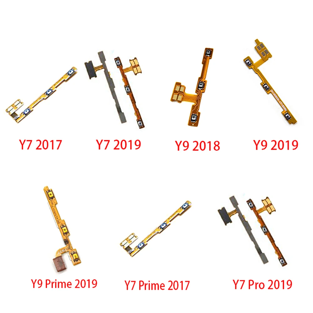 Power On Off Volume Side Button Key Flex Cable For Huawei Y5 Y6 Y7 Y9 Prime 2017 2018 2019 Y6P Y7P Y8P Y8s Y9s