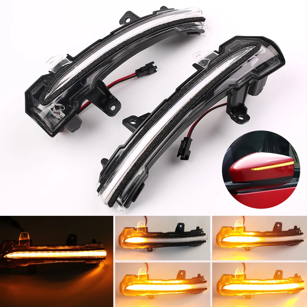 

For Nissan Kicks P15 2016- 2019 Dynamic Turn Signal LED Side Wing Rearview Mirror Indicator Blinker Repeater Light