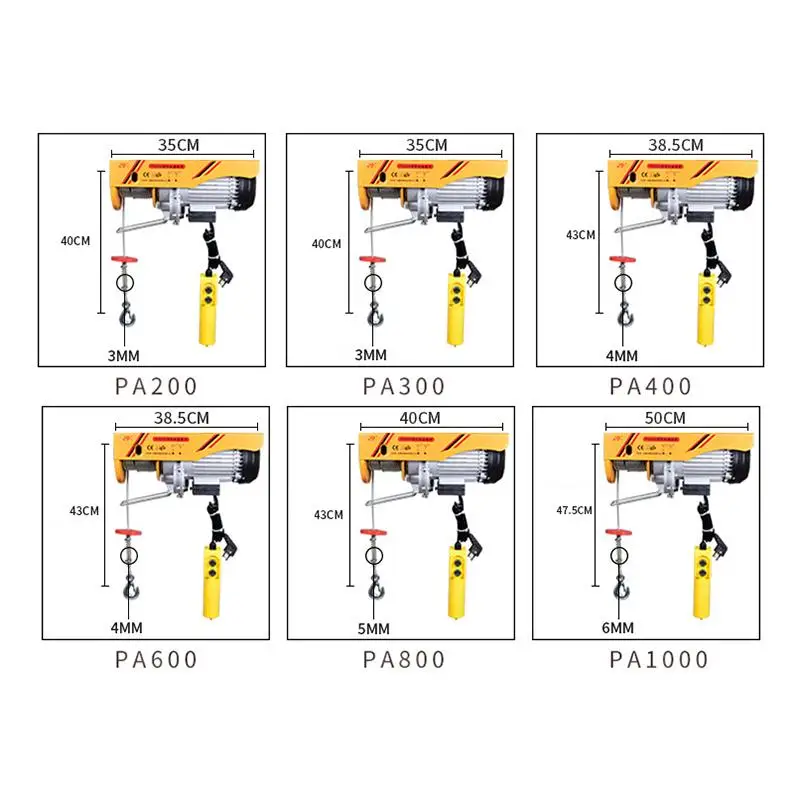 100/200Kg Điện Pa Lăng Xích Kéo Tay Nâng Cáp Tời Nâng Dây Cẩu Điện Xưởng Điện Giàn Móc Treo Bộ Tời Nâng