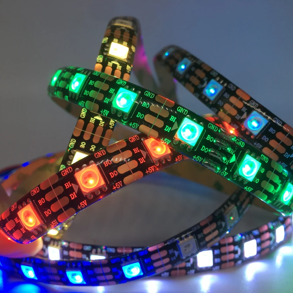 WS2813(WS2812B Update) RGB Led Strip 30/60/144 Pixels/Leds/m Dual-Signal Led Individual Addressable WS2812 IC IP30/65/67 DC5V