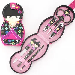 6pc/Set Manicure Nail Scissors Russian Doll Pedicure Nail Tool Travel Kit Clipper Care Clipper Grooming Portable Nail Tip Cutter