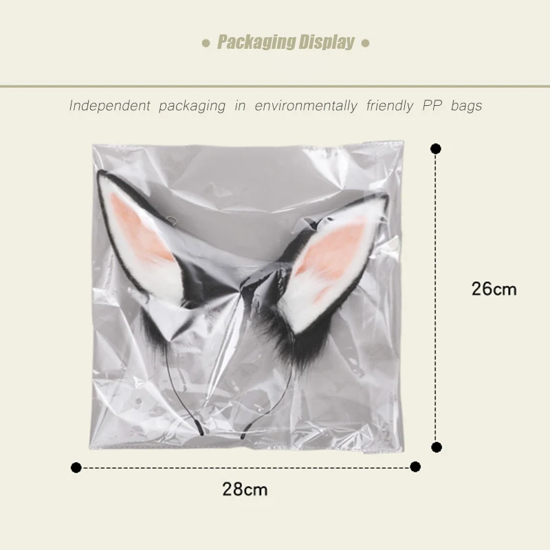 Bunny Ears Realistic Furry Headband Plush Animal Tail Cosplay Props Women Carnival Party Fancy Dress Halloween Costume Accessory