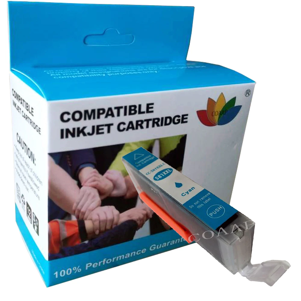 Compatible PGI-580 CLI-581 PGI 580 CLI 581 XL ink cartridge for CANON TR7550 TR8550 TS6150 TS6151 TS8150 TS9150 TS9155 printer