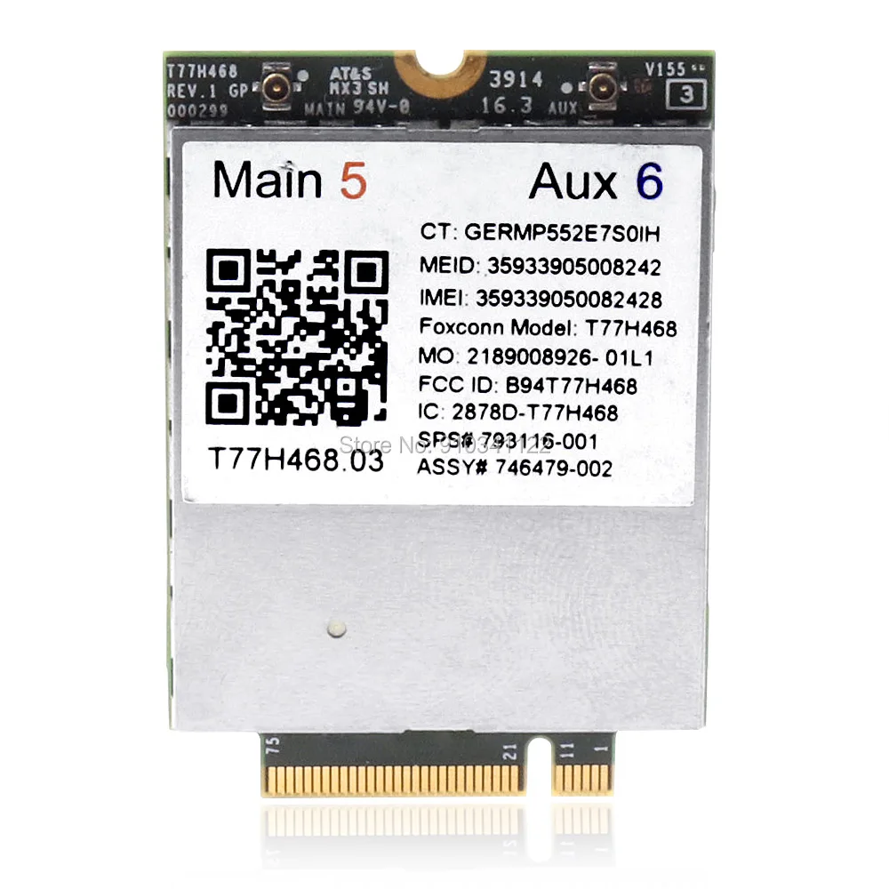 LT4211 LTE/EV-DO/HSPA+ Qualcomm Gobi5000 4G Module SPS 748021-001 for FOXCONN T77H468 100M NGFF M.2 WWAN GPS Wifi Wireless Card