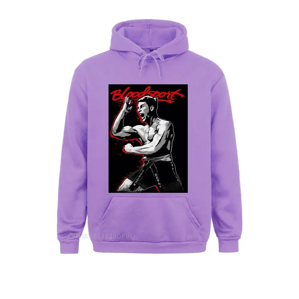 الدم الرياضة الفيلم المشارك جان كلود فان دام كنزة قطيفة الرجال خمر كنزة قطيفة الياقة المستديرة هوديس الجرافيك الملابس