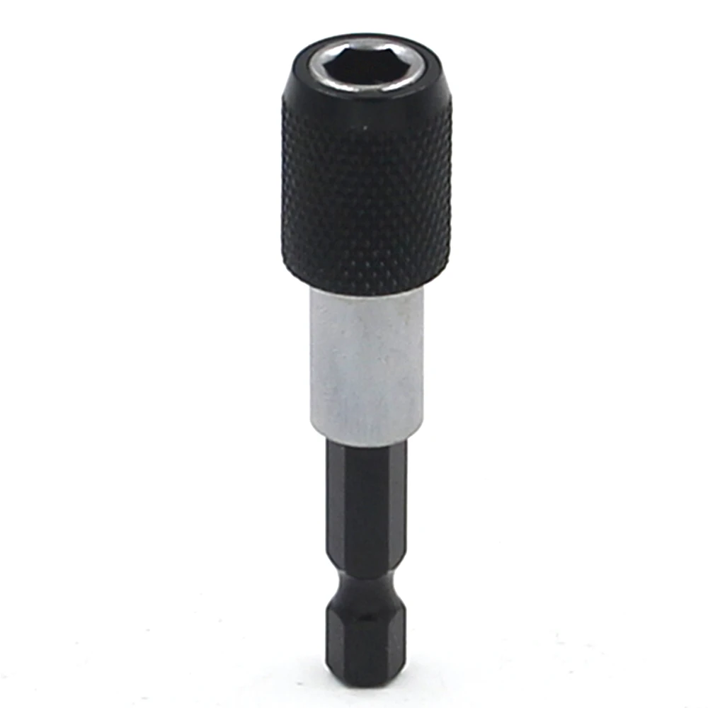 Tige hexagonale noire 1/4 à dégagement rapide, perceuse électrique, tournevis magnétique, porte-embout 60mm, tige à changement rapide de haute qualité
