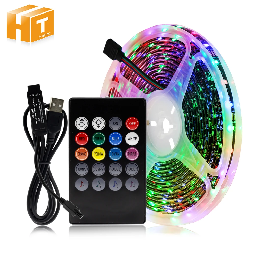 

Сменная RGB Светодиодная лента с USB 2835, гибсветильник Светодиодная лента с Управлением по Bluetooth/управлением музыкой «сделай сам»