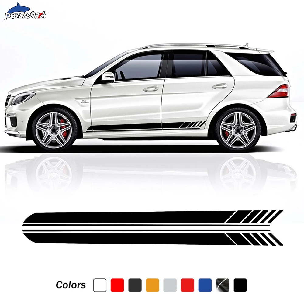 

2 Pcs Edition 1 Door Side Stripe Skirt Sticker Decal For Mercedes Benz ML Class W164 W163 W166 ML320 ML350 ML63 AMG Accessories