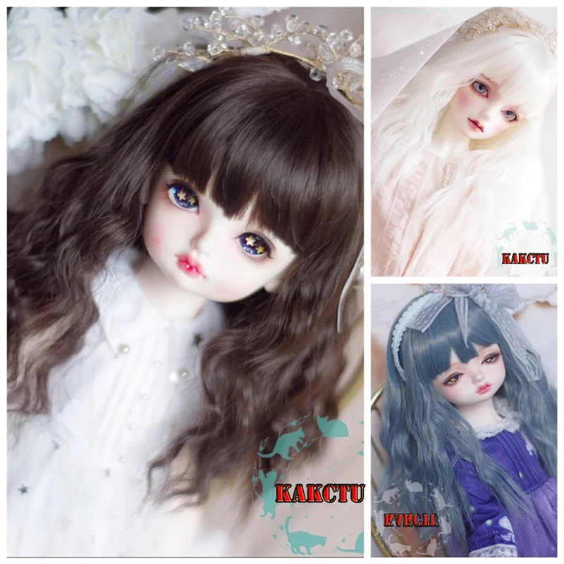 

1/8 1/6 1/4 1/3 BJD Wig Doll Accessories Wave Roll Long Hair Retro Cute Wigs For BJD/SD YOSD MSD SD13 Girl SSDF Uncle C1122