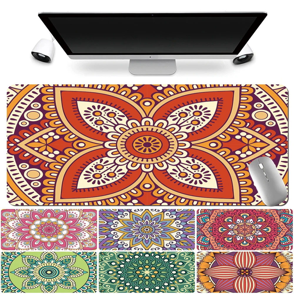 

Mouse Pad Gaming Gamer Large Table Mat Mandala Pattern Office Computer Desk Mat Large PU Leather Computer Keyboard Desk Mat