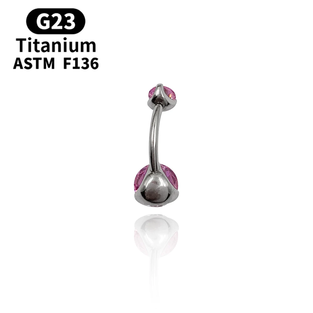 Belly Button Piercing ASTM G23 Titanium Zircons Navel Piercing Ring Body Jewelry Super Pretty Belly Button Ring For Women