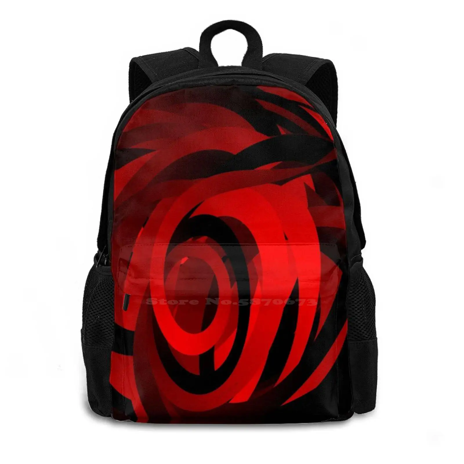 The Eternal Beginning 3d Print Design Backpack Casual Bag Rouge Mouvement Moderne Recommencement Éternel Début Flux Continu