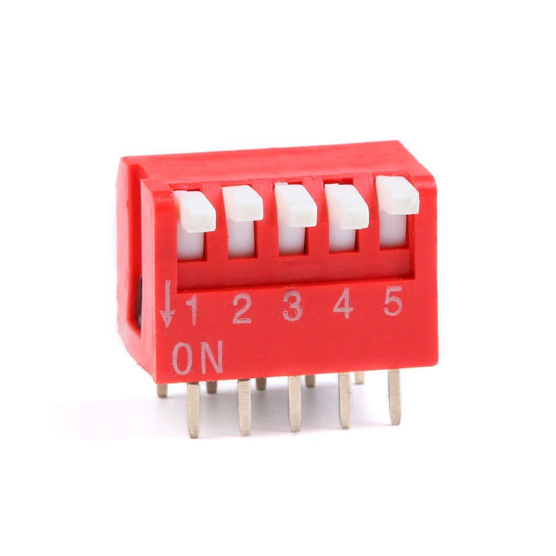 10pcs DIP switch side dial key type in-line sliding type 2P 4 5 6 8-bit 2.54mm pitch in-line