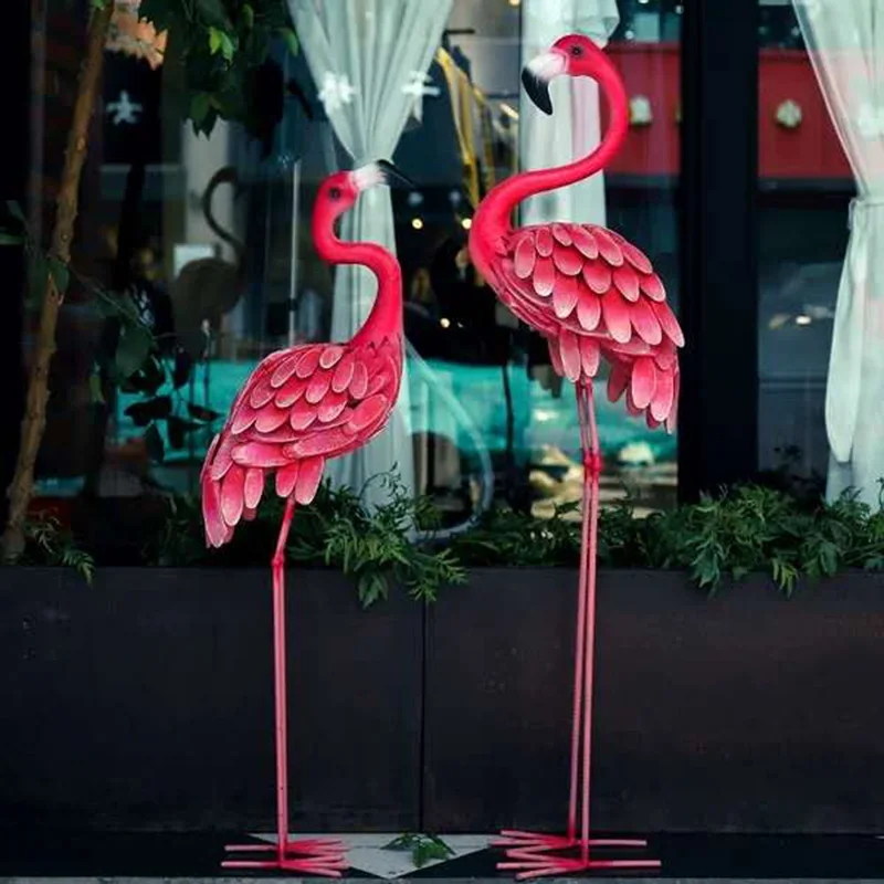 Figurki Nordic Flamingo, statua ogrodowa na zewnątrz, wystrój pokoju, akcesoria do dekoracji ślubnych, prezent, 120 cm dostosowane