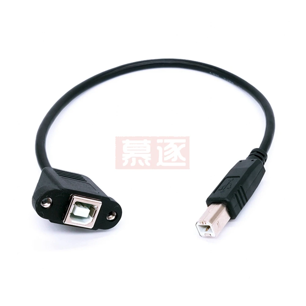 Угол 90 градусов USB 2.0 Тип B «папа-мама» M/F Удлинительный кабель для передачи данных Монтаж на панели для принтера 0,25 м