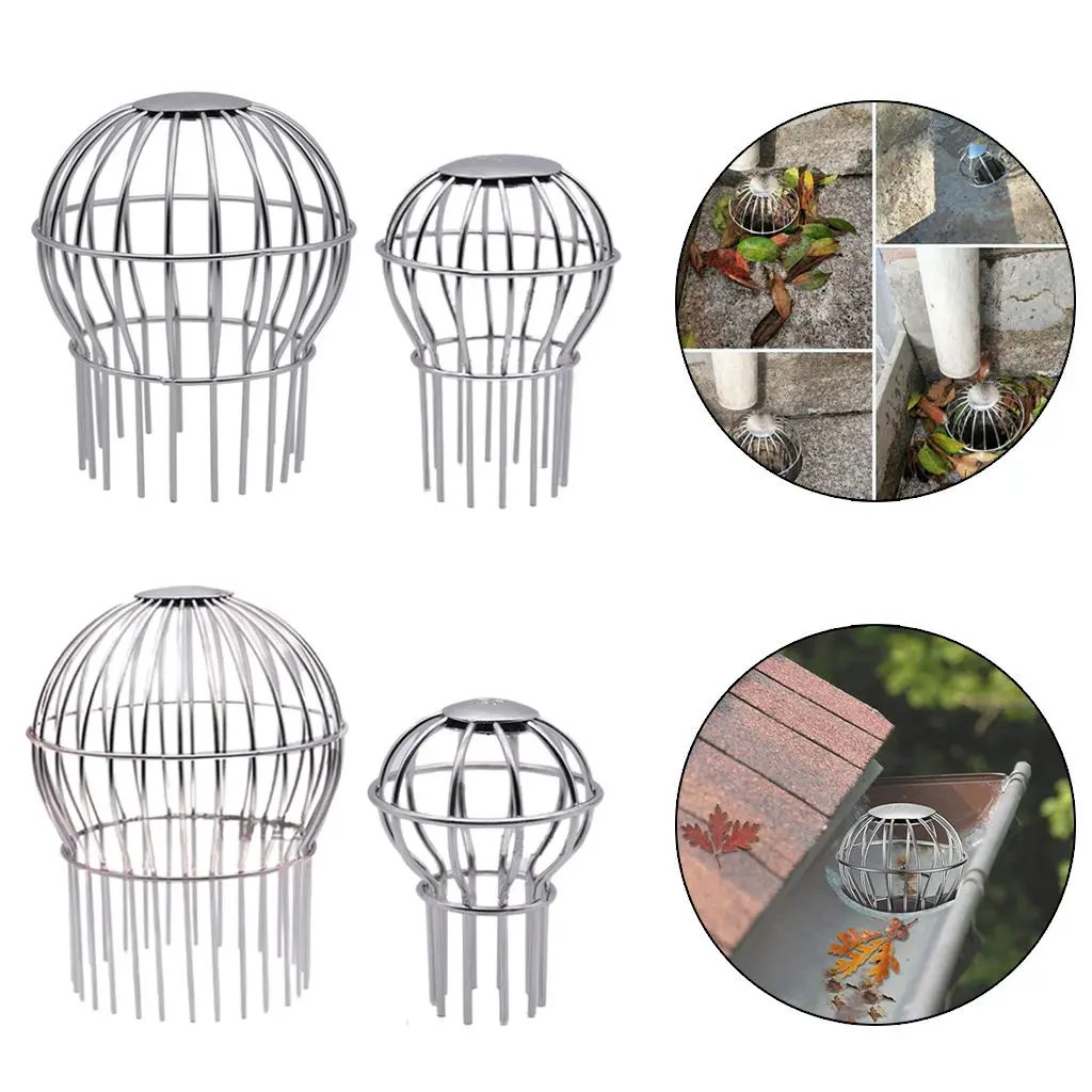 304 Stainless Steel Drain Outdoor Roof Anti-Blocking Line  Round Net Cover Drainage Gutter Guard Filter