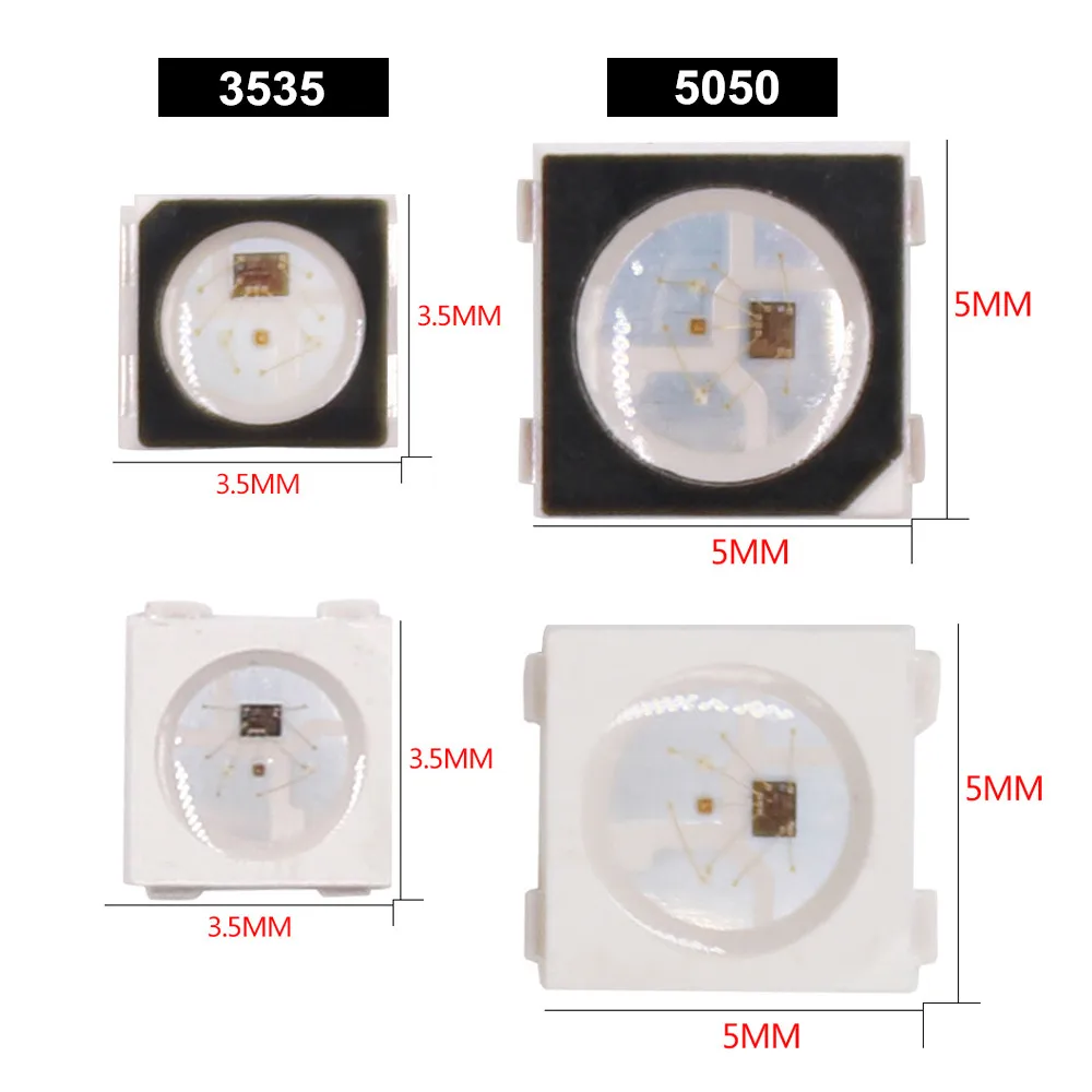 DC 5V SK6812 LED Chip Individually Addressable Mini SMD 3535 5050 RGB Digital Pixels White/Black Same as WS2812B Led Chip