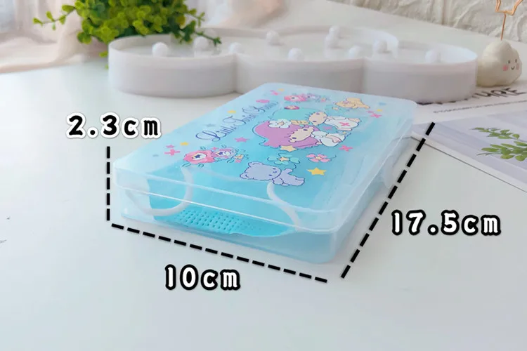 Cute Mask Case Mask Storage Box Portable Mask Packaging Box Dustproof Disposable Mask Storage Case Plastic Mask Storage Folder