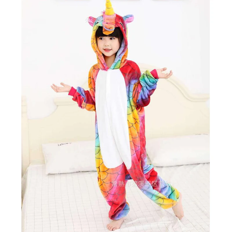 

Kid Pajamas Fish Scale Unicorn Onesies Cosplay Kigurumi For Girl Boy Cartoon Halloween Costume Sleepwear Animal Jumpsuit Clothes