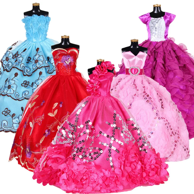 Roupas de boneca Barbie para casamento, Princesa ou vestido de festa, Melhor presente para menina, Meia embalagem, 29cm, 30cm, moda