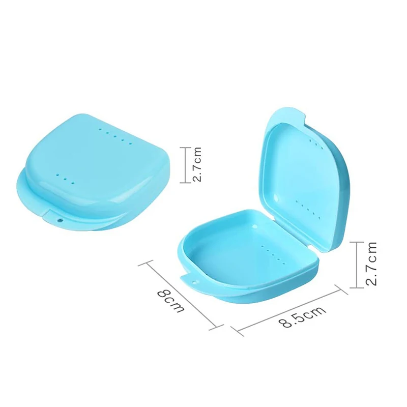 1 PC 2 Colors Portable Dental Appliance Supplies Tray Denture Storage Box Mouth Guard Container Braces Case  Health Care