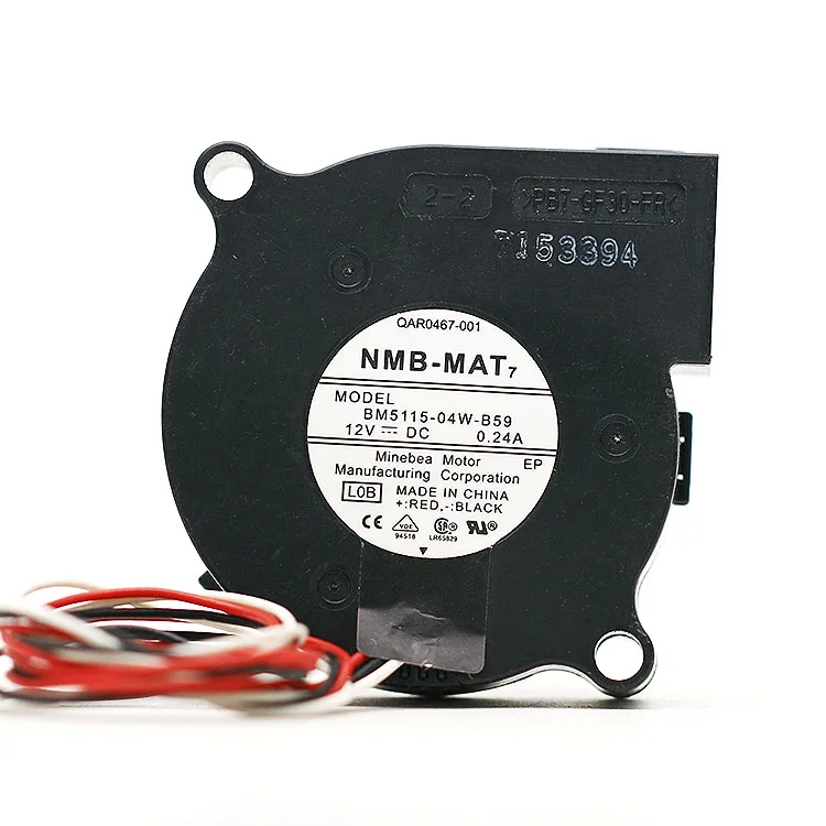 

For NMB BM5115-04W-B59 5015 12V 0.24A 5CM Projector Turbine Cooling Fan